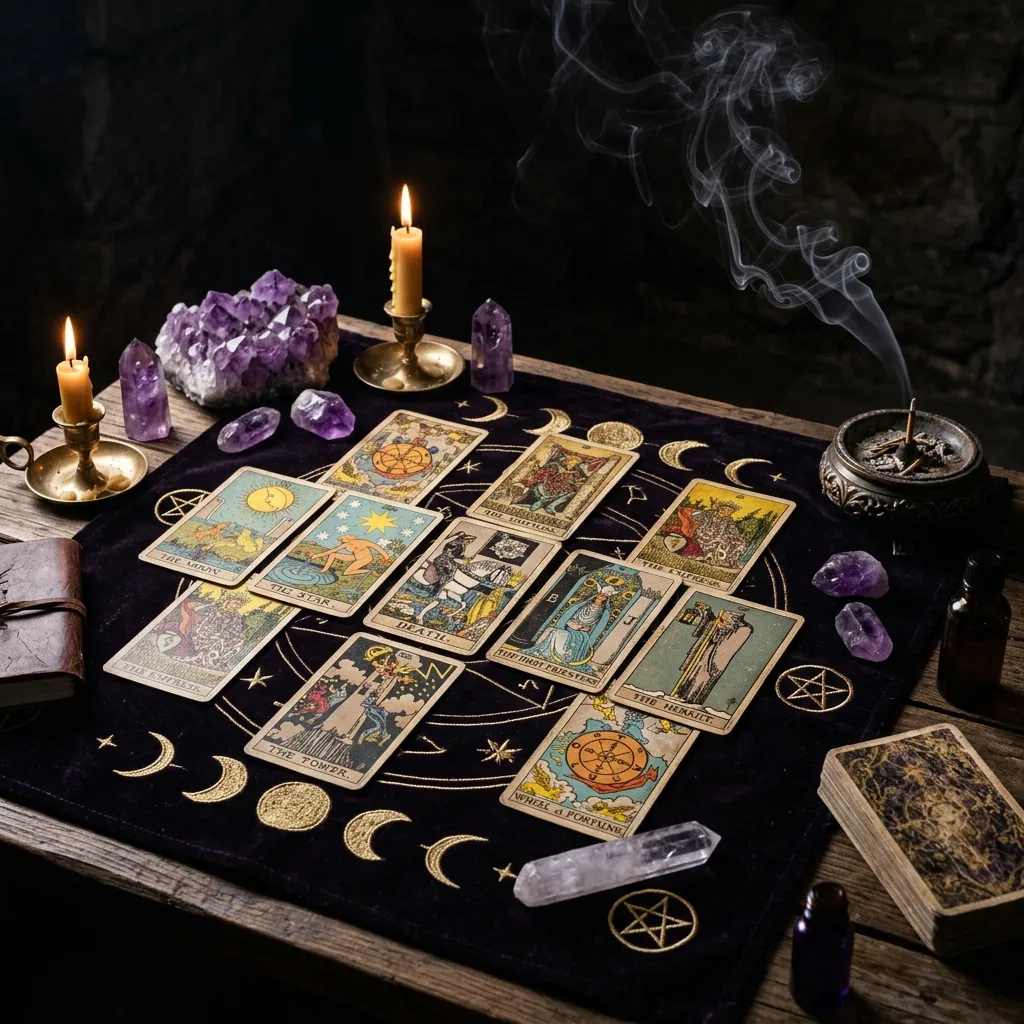 Mesa de leitura de Tarot